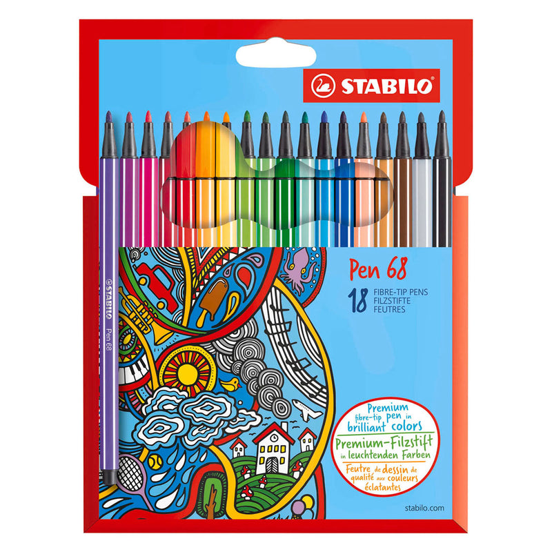 Load image into Gallery viewer, Stabilo pen 68 viltstiften - 18dlg.