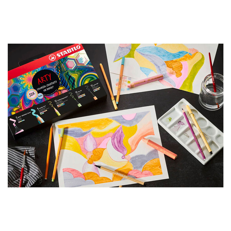 Load image into Gallery viewer, Stabilo arty pastel boss, woody, pen 68, point 88, aquacolor - 50dlg.