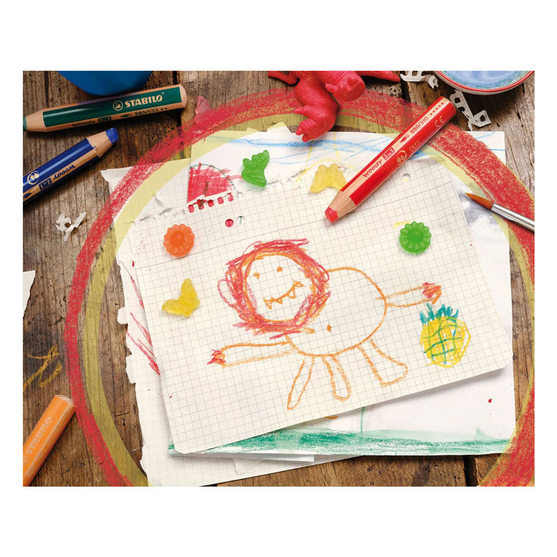 Load image into Gallery viewer, Stabilo woody 3in1 multitalent potloden - 6dlg. met puntenslijper
