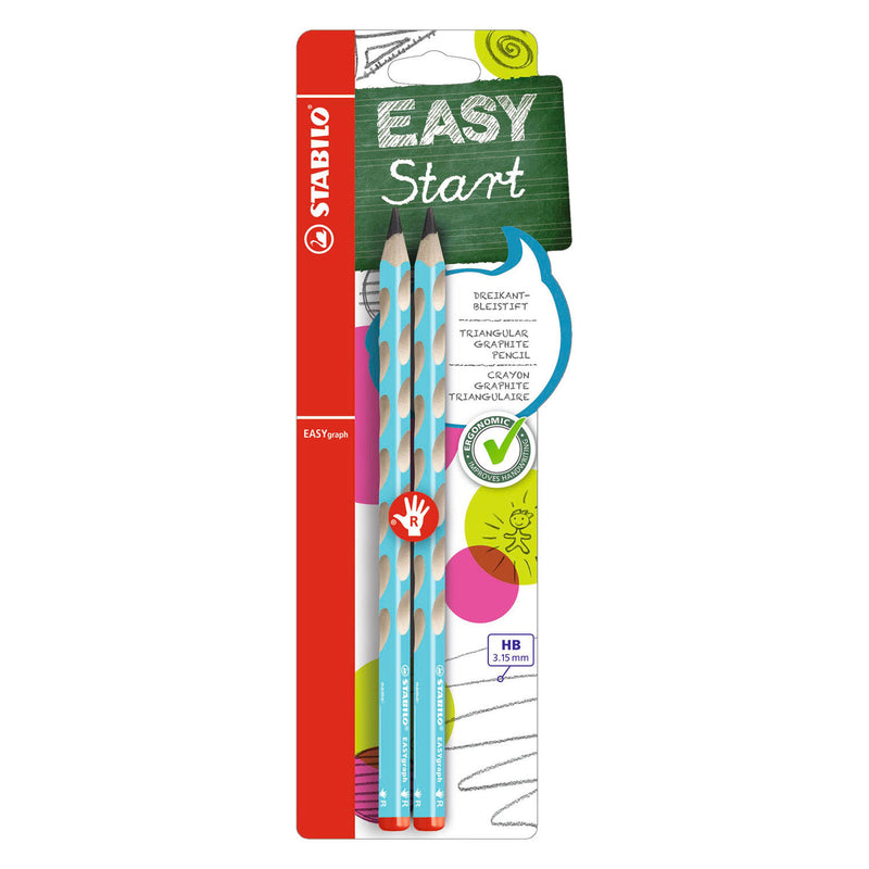 Load image into Gallery viewer, Stabilo easygraph hb rechtshandige grafietpotloden licht blauw - 2st.