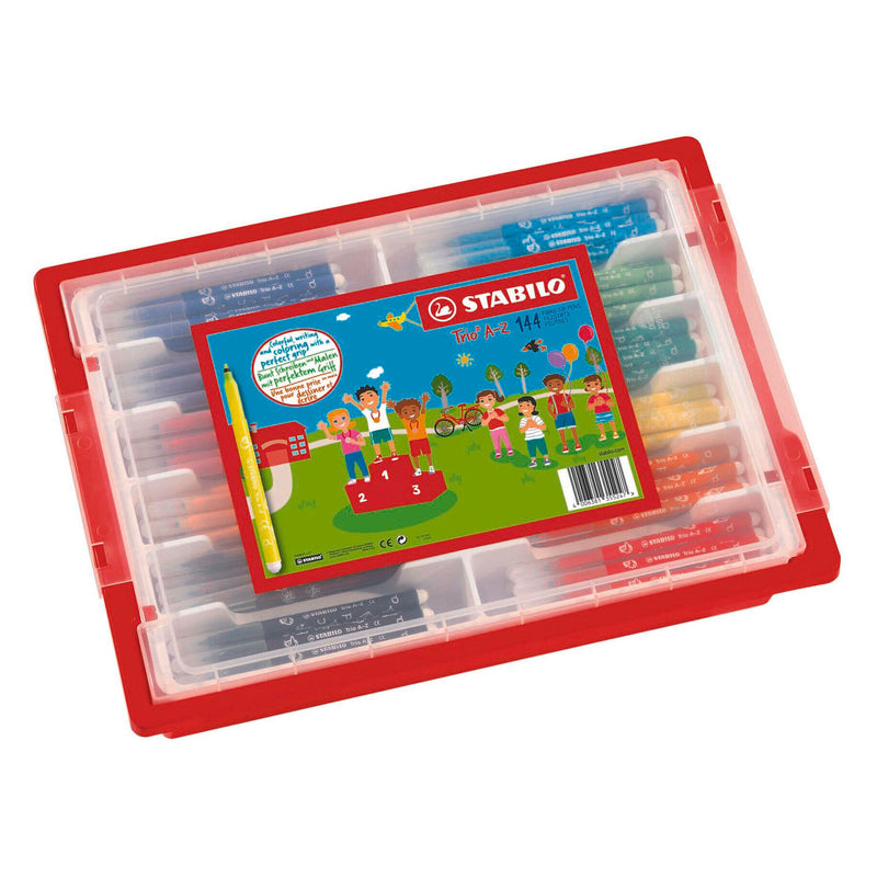 Load image into Gallery viewer, Stabilo trio a-z schoolverpakking ergonomische viltstiften - 144dlg.
