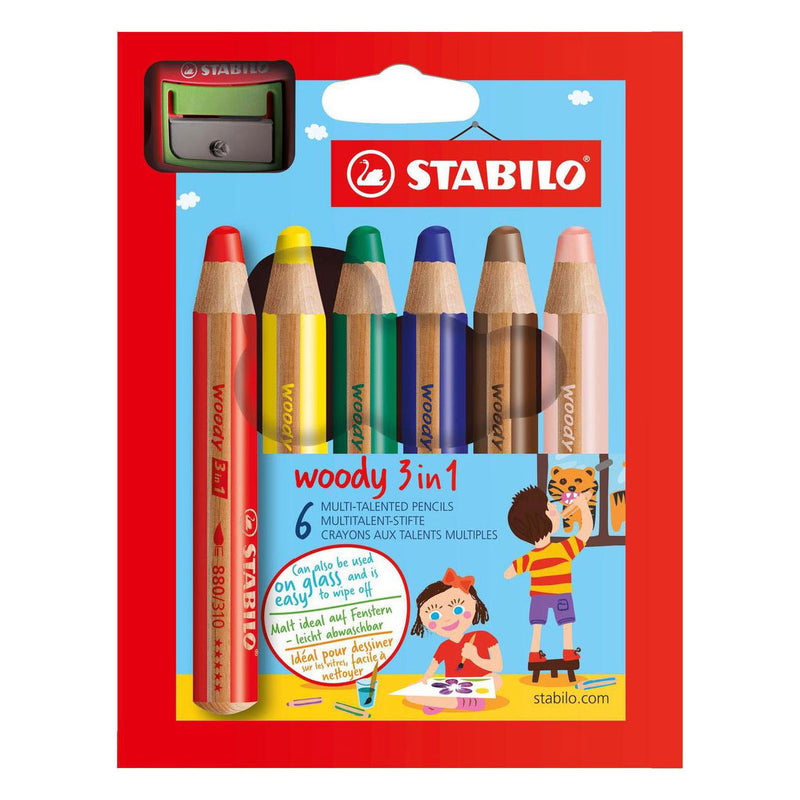 Load image into Gallery viewer, Stabilo woody 3in1 schoolverpakking kleurpotloden - 48dlg. met 2 puntenslijpers