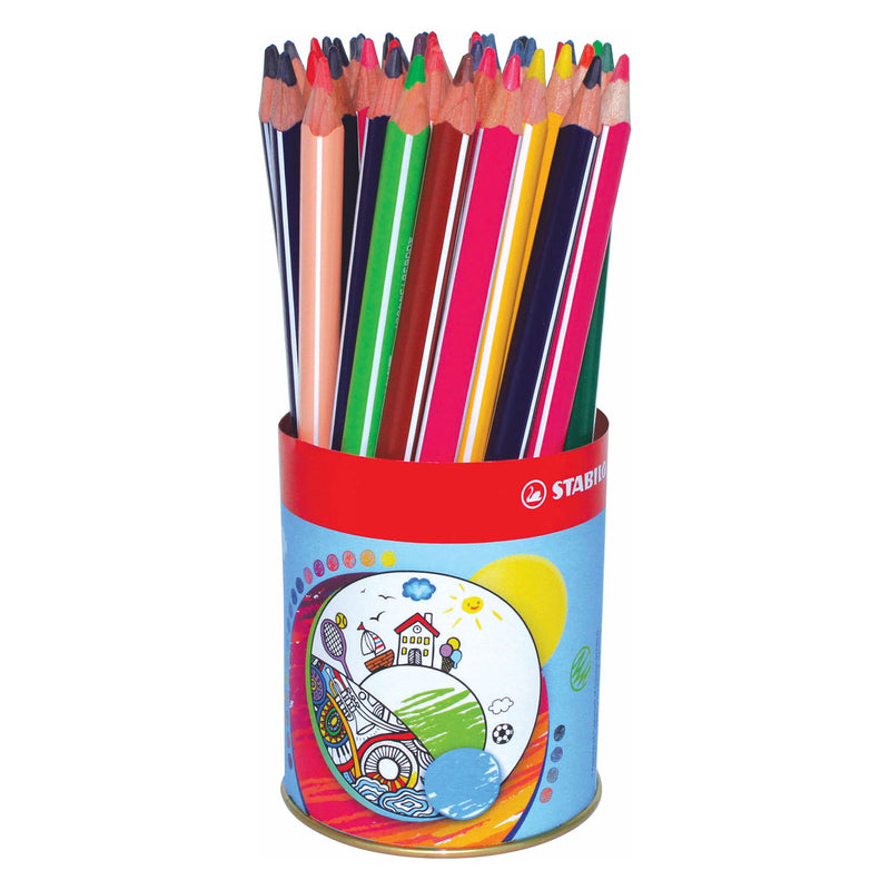 Load image into Gallery viewer, Stabilo trio thick schoolverpakking kleurpotloden in metalen etui - 38dlg.