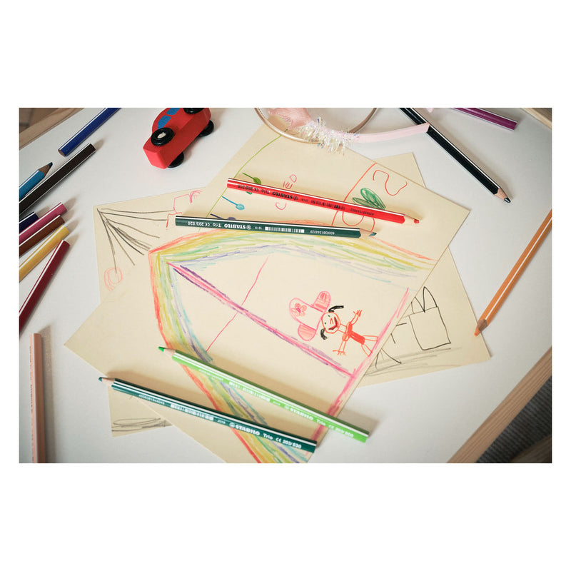 Load image into Gallery viewer, Stabilo trio thick schoolverpakking kleurpotloden in metalen etui - 38dlg.