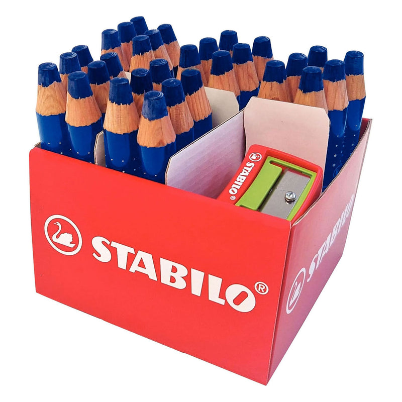Load image into Gallery viewer, Stabilo markdry schoolverpakking whiteboardpotloden blauw - 30st. met 2 puntenslijpers