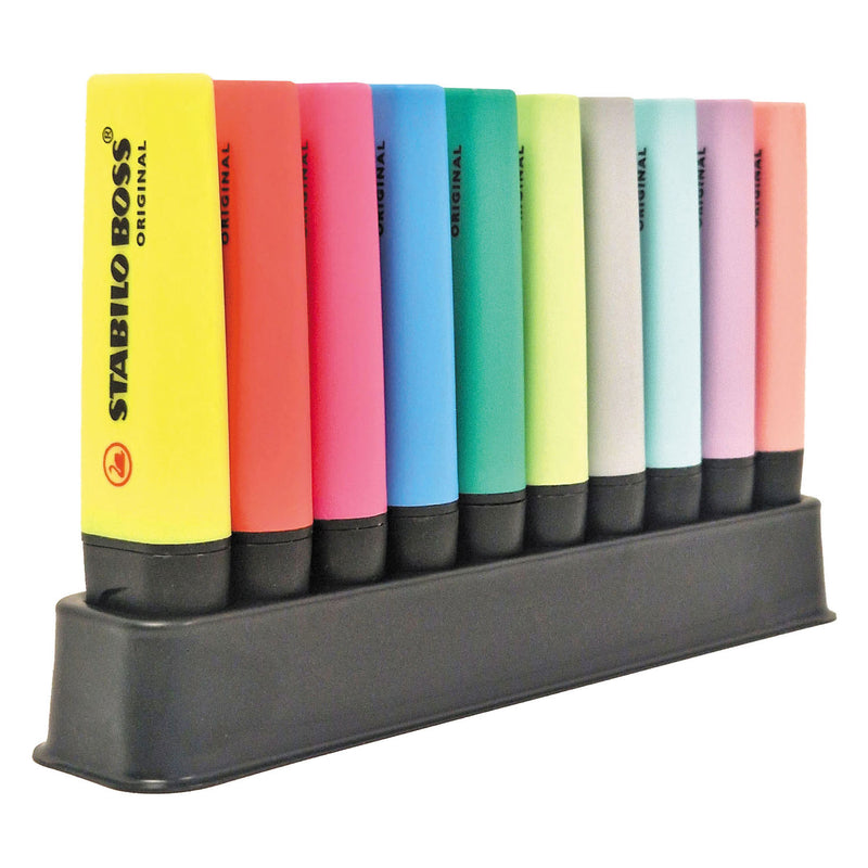 Load image into Gallery viewer, Stabilo boss original pastel markeerstiften bureau set - 10dlg.