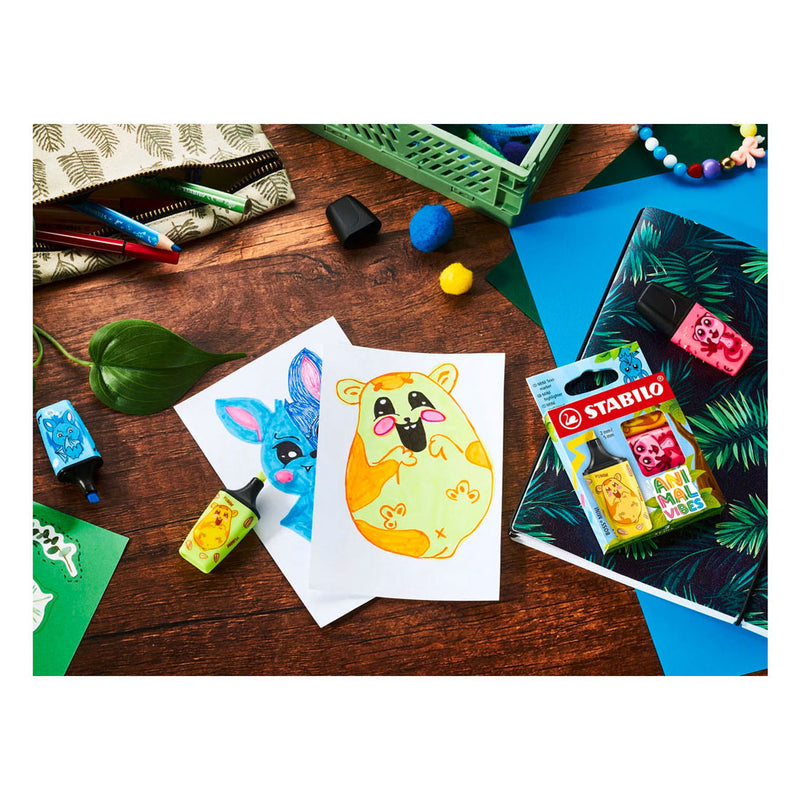 Load image into Gallery viewer, Stabilo animal vibes boss mini markeerstiften - 3dlg.