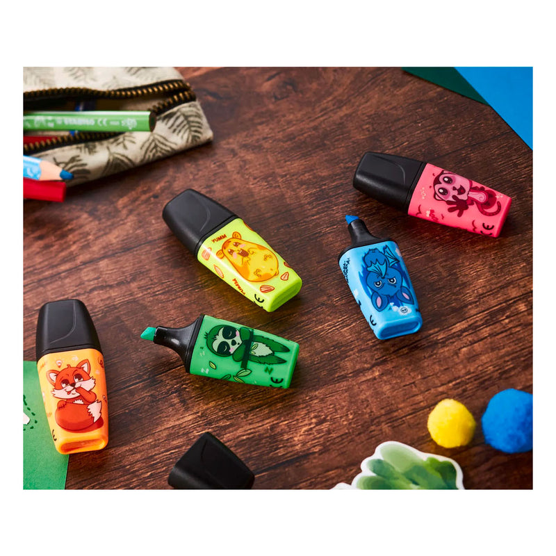 Load image into Gallery viewer, Stabilo boss mini - markeerstift - animal vibes - etui met 5 kleuren