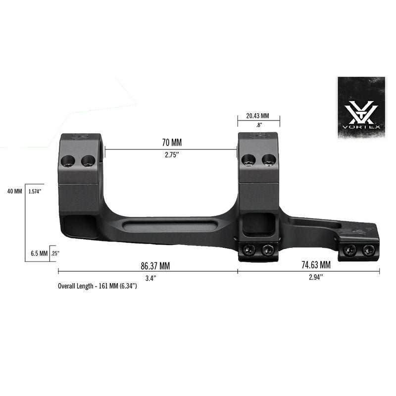 Load image into Gallery viewer, Vortex precision extended cantilever 34 mm