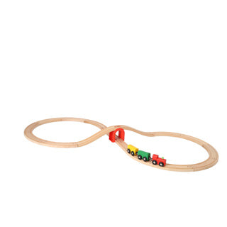 Load image into Gallery viewer, Koopman houten treinbaan speelgoed 20-delig treinset voor kinderen.