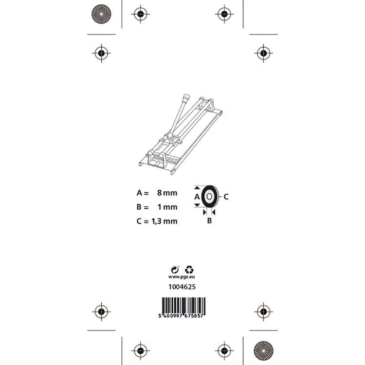 Load image into Gallery viewer, Mack 1004625 - vervangwiel tegelsnijder ø22mm | 3 stuks