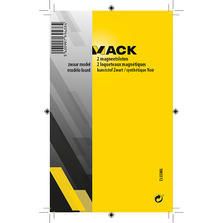 Afbeelding laden in galerijviewer, Mack 1005312 - 2 magneetsloten, zwaar model, kunststof zwart | 10 stuks