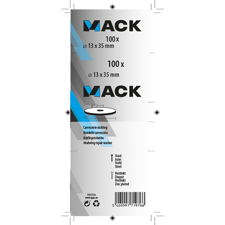 Load image into Gallery viewer, Mack 1007126 - carrosserieringen 100 st 13 x 35 mm | 5 stuks
