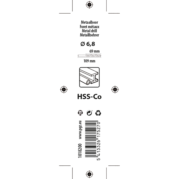 Load image into Gallery viewer, Mack 1018200 - metaalboor hss co5% din 338 ø 6,8 x 109 mm | 5 stuks