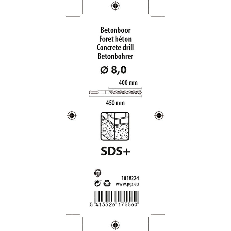 Load image into Gallery viewer, Mack 1018224 - hamerboor sds + ø 8,0 x 450 mm | 5 stuks