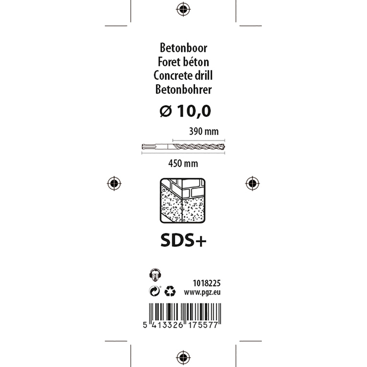 Load image into Gallery viewer, Mack 1018225 - hamerboor sds + ø 10,0 x 450 mm | 5 stuks