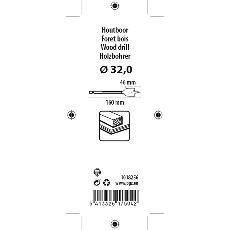 Load image into Gallery viewer, Mack 1018256 - platte houtboor din 7487 ø 32,0 x 160 mm | 5 stuks
