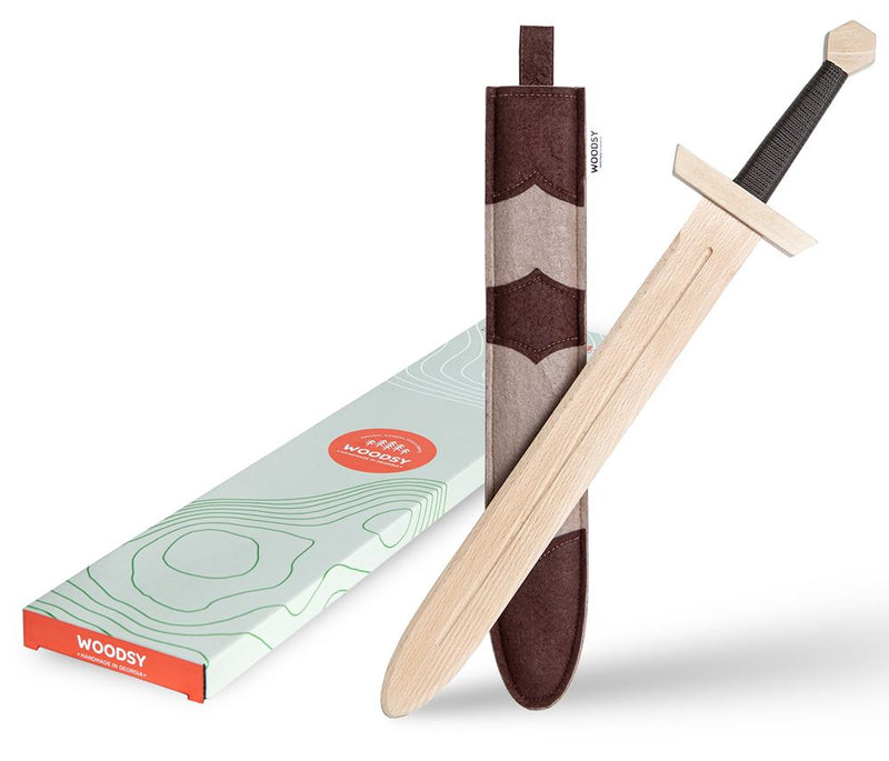 Load image into Gallery viewer, Woodsy houten groot zwaard. 57,5x12x5 cm