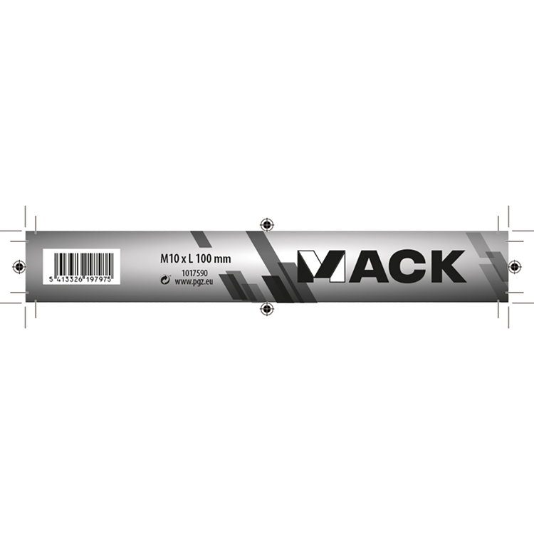 Load image into Gallery viewer, Mack 1017590 - houtbout + moer staal verzinkt1 st m10 x 100 mm | 10 stuks