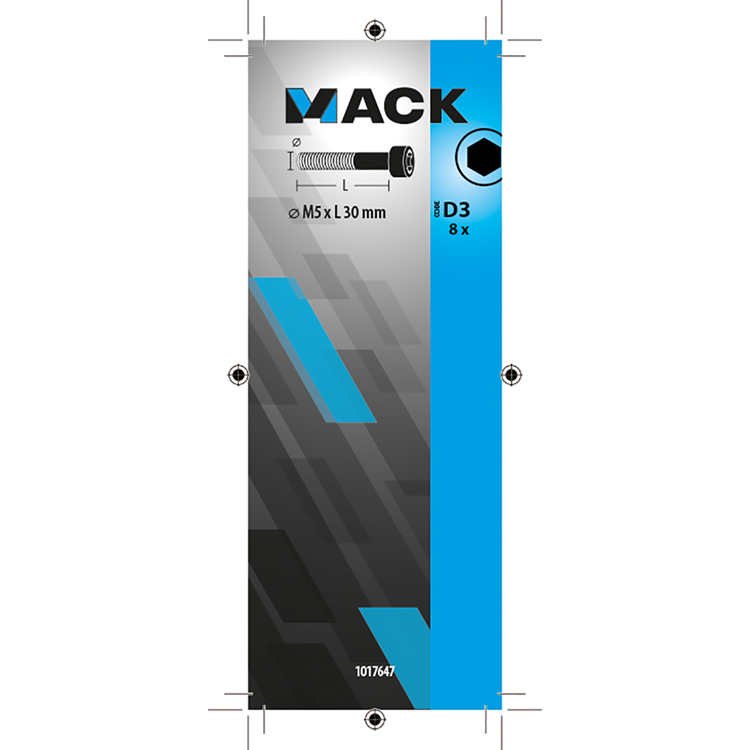 Load image into Gallery viewer, Mack 1017647 - binnenzeskant bout cyl.kop verz. 8 st m5 x 30 mm | 10 stuks