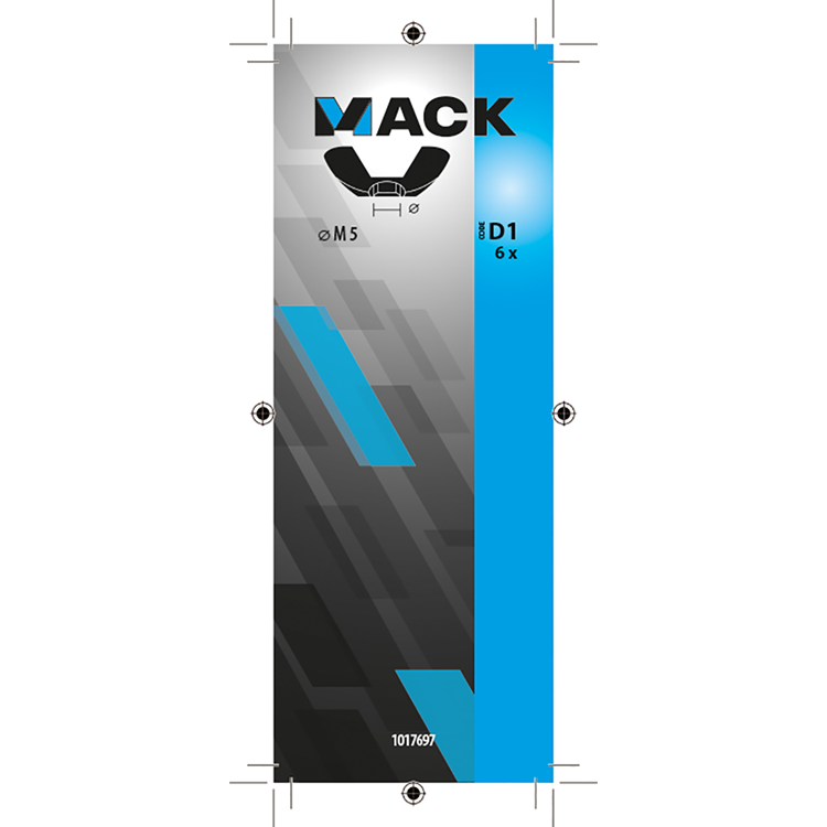 Load image into Gallery viewer, Mack 1017697 - vleugelmoer staal verzinkt 6 st m5 | 10 stuks