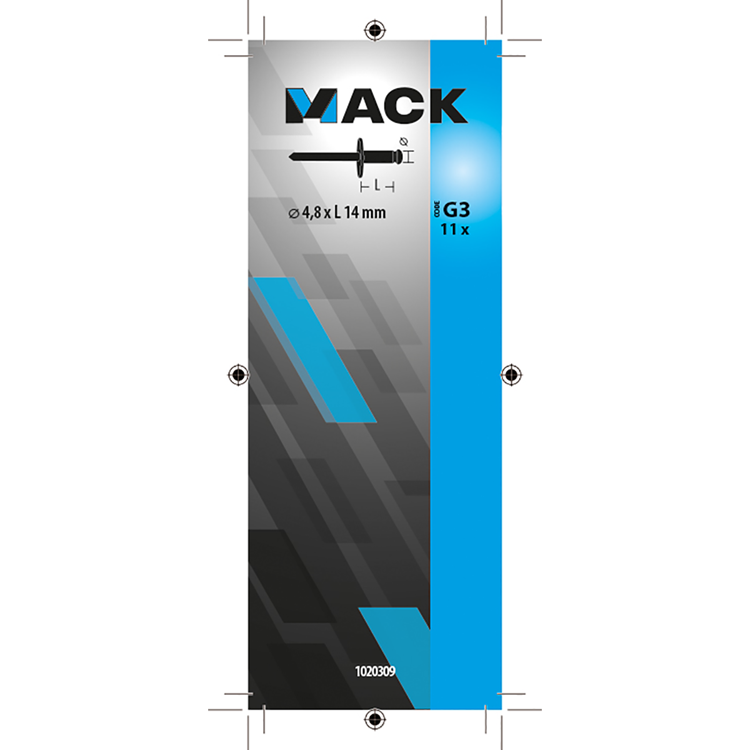 Load image into Gallery viewer, Mack 1020309 - 11 blindnieten alu brede kop 4,8x14mm | 5 stuks