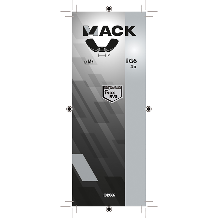 Load image into Gallery viewer, Mack 1019866 - vleugelmoer inox a2 4 st m5 | 10 stuks