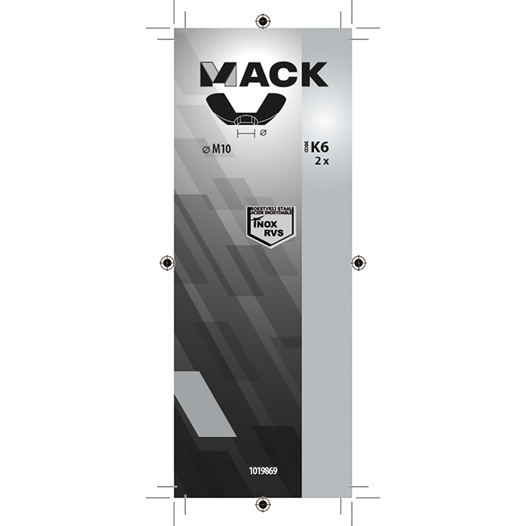 Load image into Gallery viewer, Mack 1019869 - vleugelmoer inox a2 2 st m10 | 10 stuks