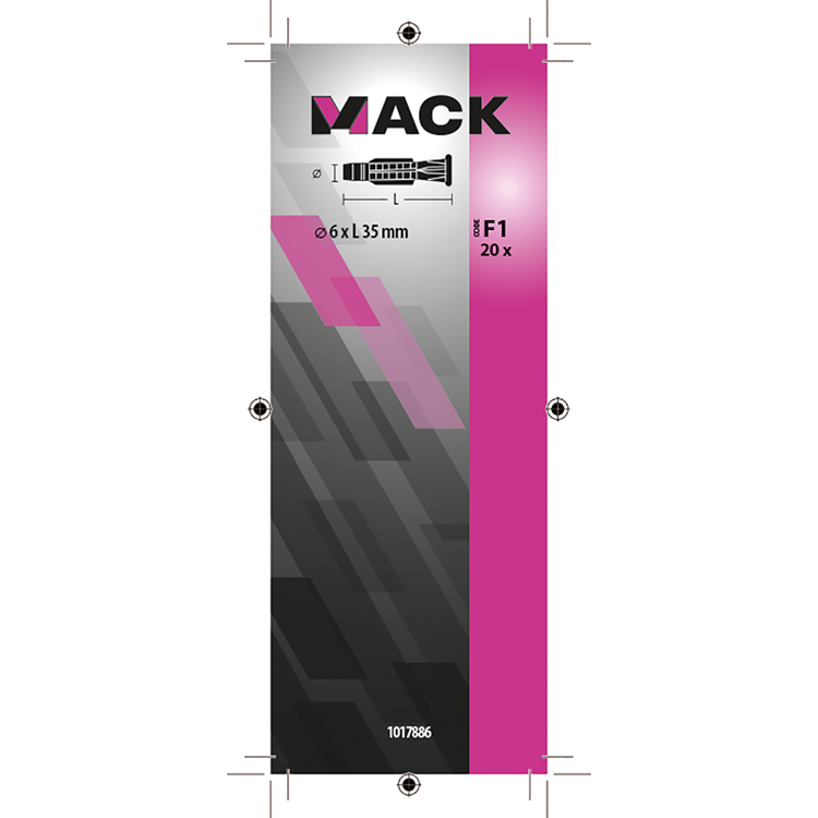 Load image into Gallery viewer, Mack 1017886 - universeelplug met kraag polyethyl.20st 6 x 35 mm | 5 stuks