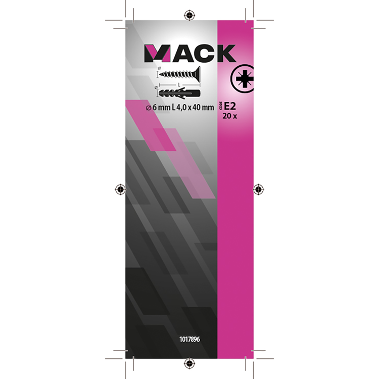 Load image into Gallery viewer, Mack 1017896 - plug + schroef polyethyleen 20 st 6 mm 4,0 x 40 mm | 5 stuks