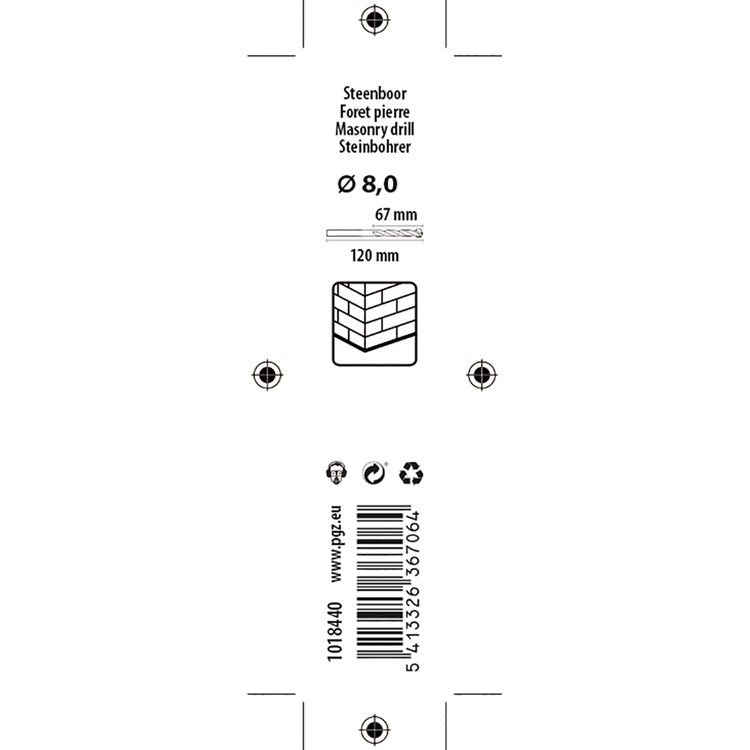 Load image into Gallery viewer, Mack 1018440 - steenboor ø 8,0 x 120 mm | 5 stuks