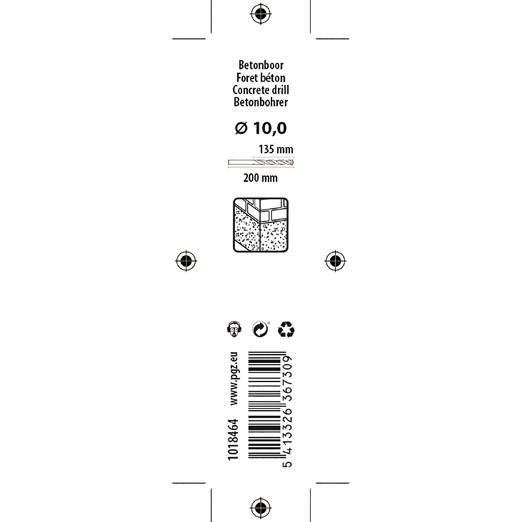 Load image into Gallery viewer, Mack 1018464 - betonboor din 8039 ø 10,0 x 200 mm | 5 stuks