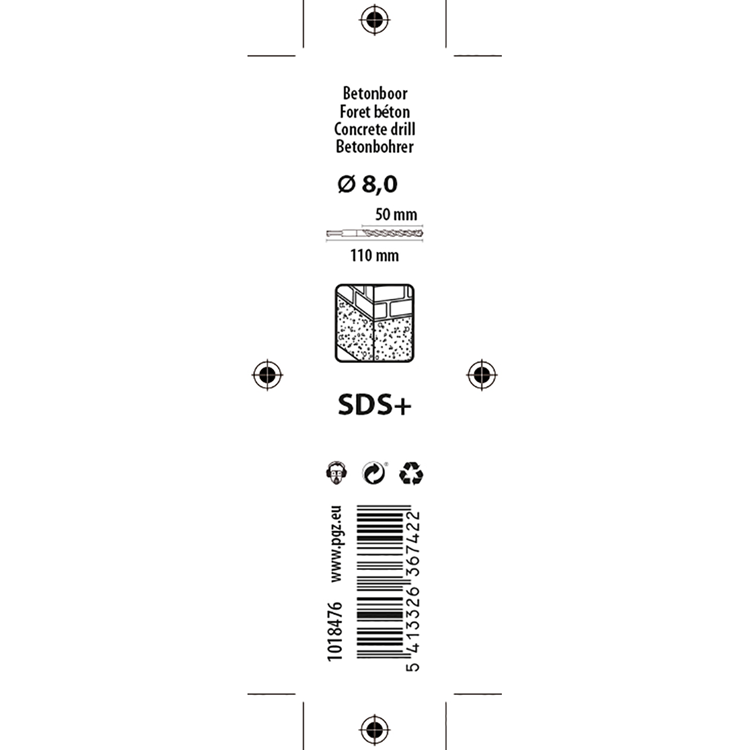 Load image into Gallery viewer, Mack 1018476 - hamerboor sds + ø 8,0 x 110 mm | 5 stuks