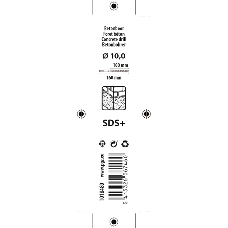 Load image into Gallery viewer, Mack 1018480 - hamerboor sds + ø 10,0 x 160 mm | 5 stuks