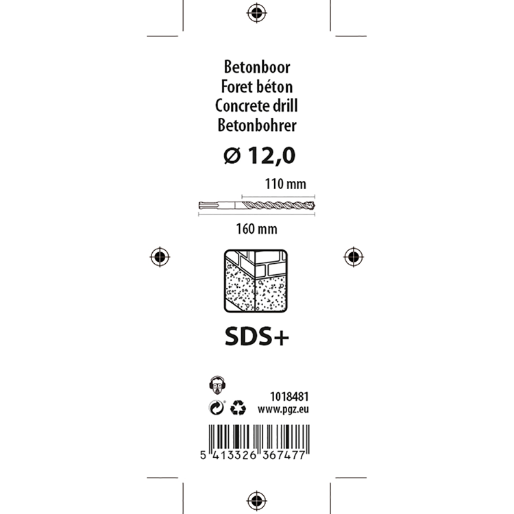 Load image into Gallery viewer, Mack 1018481 - hamerboor sds + ø 12,0 x 160 mm | 5 stuks