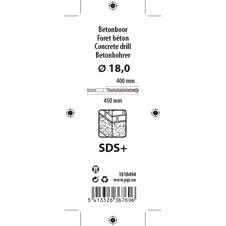 Load image into Gallery viewer, Mack 1018494 - hamerboor sds + ø 18,0 x 450 mm | 5 stuks