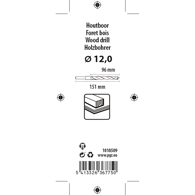Load image into Gallery viewer, Mack 1018509 - machinehoutboor + centreerpunt ø 12,0 x 151 mm | 5 stuks