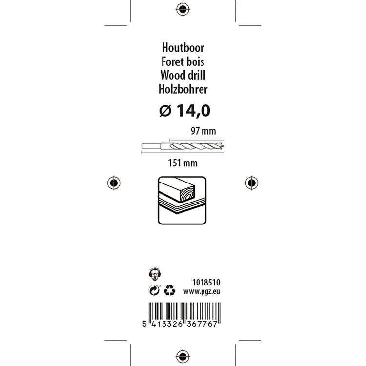 Load image into Gallery viewer, Mack 1018510 - machinehoutboor + centreerpunt ø 14,0 x 151 mm | 5 stuks