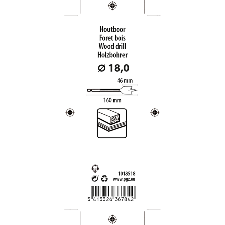 Load image into Gallery viewer, Mack 1018518 - platte houtboor din 7487 ø 18,0 x 160 mm | 5 stuks