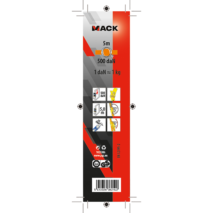 Load image into Gallery viewer, Mack 1023386 - spangordel polyester, ratelspanner 25mm-5m max500kg | 3 stuks