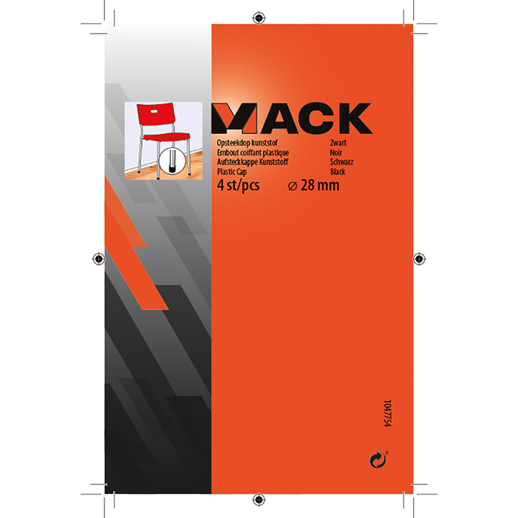 Load image into Gallery viewer, Mack 1047754 - opsteekdop kunststof zwart ø 28 mm 4 st pcs | 6 stuks