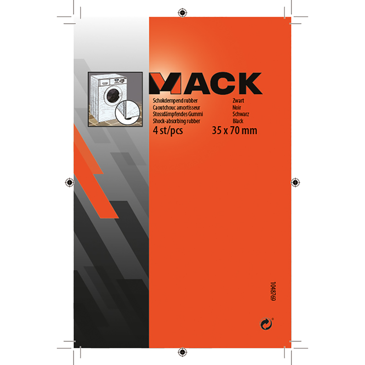 Load image into Gallery viewer, Mack 1048769 - schokdempend rubber zwart 35 x 70 mm 4 st pcs | 6 stuks