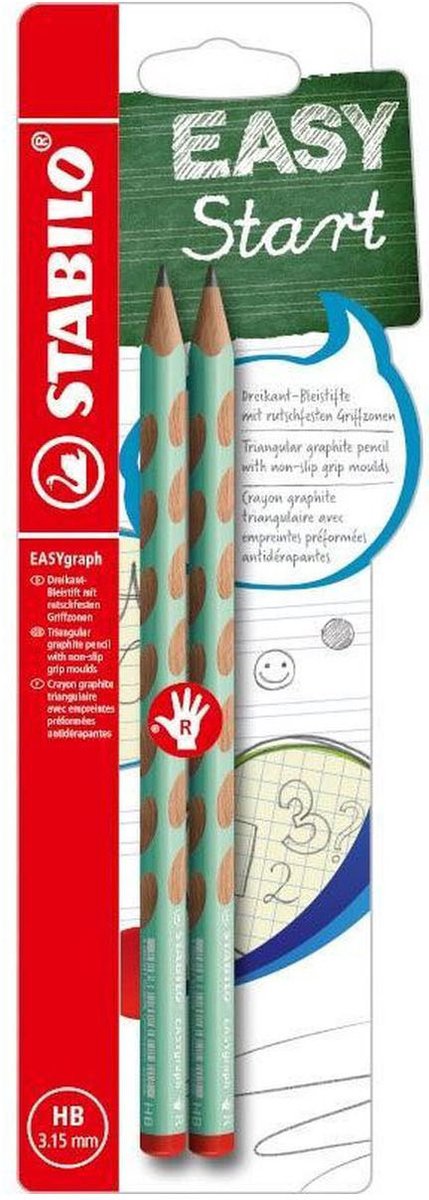 Load image into Gallery viewer, Stabilo easygraph hb rechtshandige grafietpotloden groen - 2st.