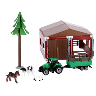 Load image into Gallery viewer, Agrotoys boerderij met tractor en dieren schaal 1:50