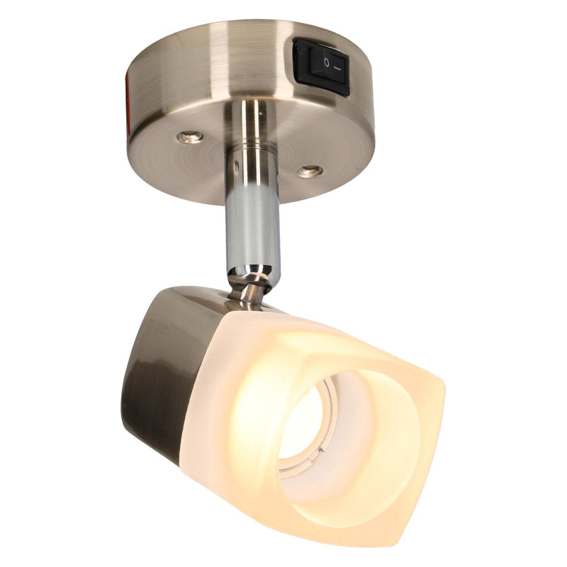 Afbeelding laden in galerijviewer, Luna camper en caravan opbouwspot - ece r10 - geborsteld staal met melkglas