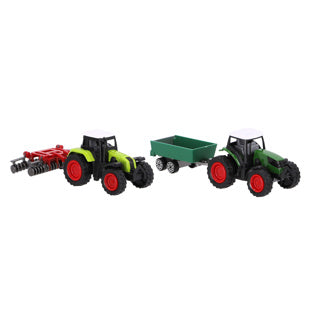 Load image into Gallery viewer, No brand boerderijset met 2 tractoren en 2 accessoires | 4 stuks