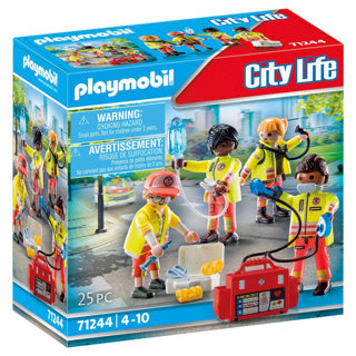 Load image into Gallery viewer, Playmobil City Life Reddingsteam 71244