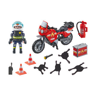 Load image into Gallery viewer, Playmobil 71466 action heroes brandweer op de plaats van het ongeval