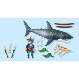 Afbeelding laden in galerijviewer, Playmobil 71793 reuzenhaai met piraat