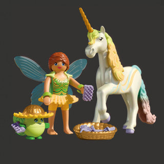 Afbeelding laden in galerijviewer, Playmobil 71840 verzameleenhoorn regenbloem met fee | 2 stuks